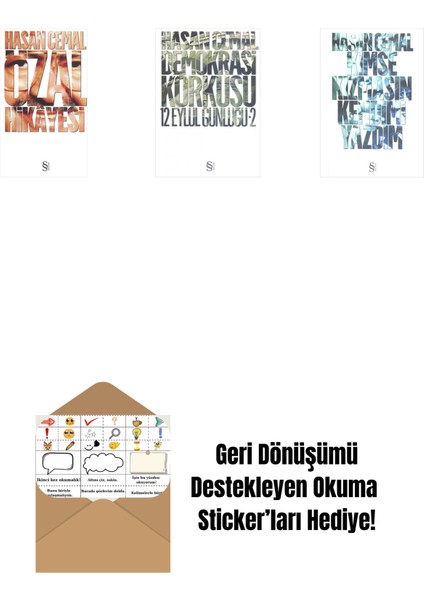 Özal Hikâyesi + Demokrasi Korkusu + Kimse Kızmasın Kendimi Yazdım + Okuma Sticker'ları