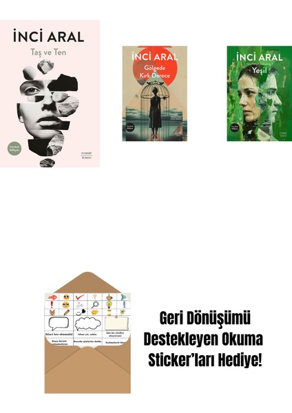 Taş ve Ten + Gölgede Kırk Derece + Yeşil + Okuma Sticker'ları