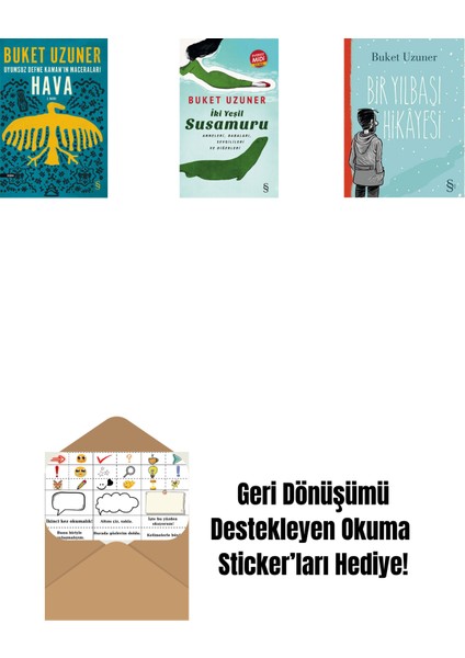 Uyumsuz Defne Kaman'ın Maceraları - Hava + Iki Yeşil Su Susamuru (Midi Boy) + Bir Yılbaşı Hikâyesi + Okuma Sticker'ları