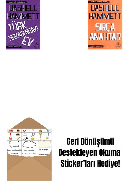 Türk Sokağındaki Ev (Cep Boy) + Sırça Anahtar (Cep Boy) + Okuma Sticker'ları