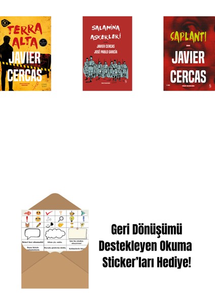 Terra Alta + Salamina Askerleri (Çizgi Roman - Ciltli) + Saplantı + Okuma Sticker'ları