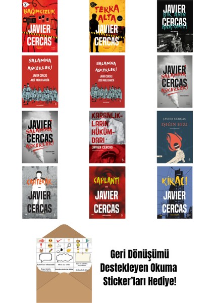 Javier Cercas 12 Kitap Set + Okuma Sticker'ları