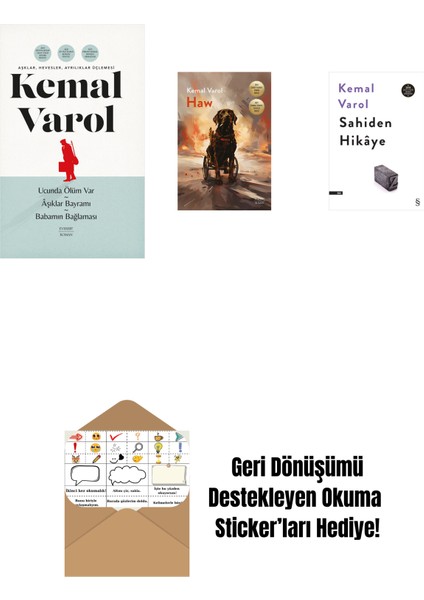 Aşklar, Hevesler, Ayrılıklar Üçlemesi (Ciltli) + Haw + Sahiden Hikâye + Okuma Sticker'ları
