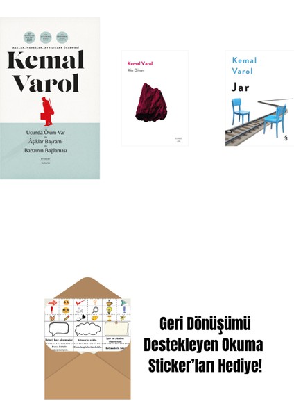 Aşklar, Hevesler, Ayrılıklar Üçlemesi (Ciltli) + Kin Divanı + Jar + Okuma Sticker'ları