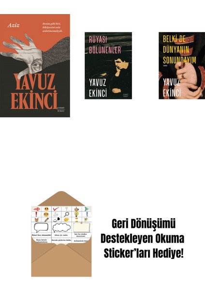 Aziz + Rüyası Bölünenler + Belki De Dünyanın Sonundayım + Okuma Sticker'ları