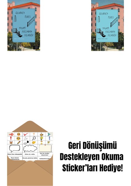 Yaşam Kullanma Kılavuzu (Ciltli) + Yaşam Kullanma Kılavuzu + Okuma Sticker'ları