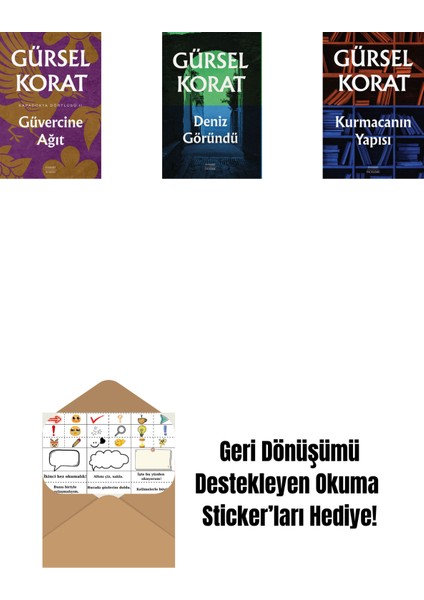Güvercine Ağıt + Deniz Göründü + Kurmacanın Yapısı + Okuma Sticker'ları
