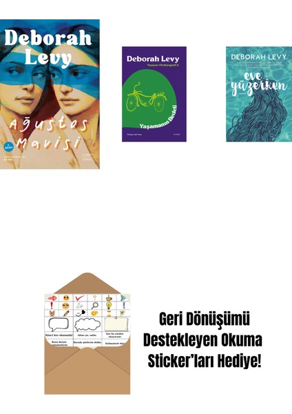 Ağustos Mavisi + Yaşamanın Bedeli + Siyah Votka + Okuma Sticker'ları