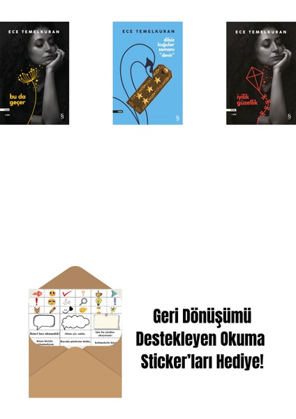 Bu Da Geçer + Dilsiz Kuğular Zamanı “devir” + Iyilik Güzellik + Okuma Sticker'ları