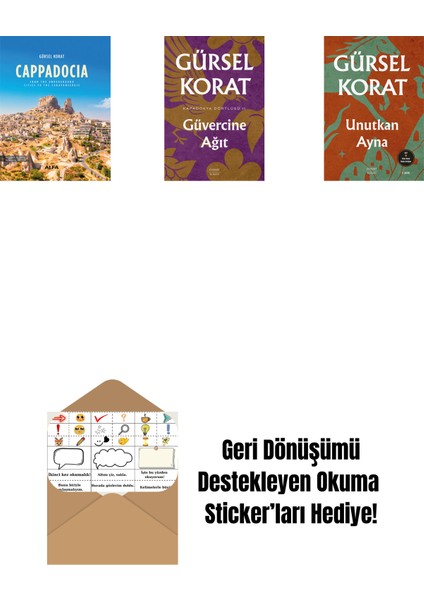 Cappadocia (Ciltli) + Güvercine Ağıt + Unutkan Ayna + Okuma Sticker'ları
