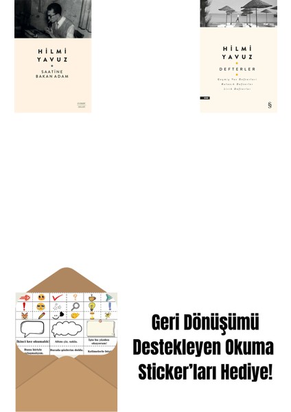 Saatine Bakan Adam + Defterler + Okuma Sticker'ları
