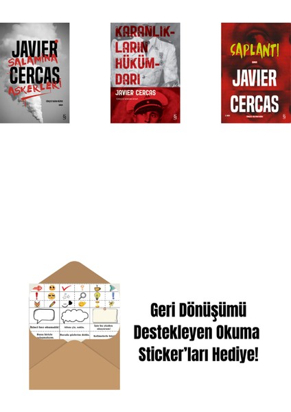 Salamina Askerleri (Ciltli) + Karanlıkların Hükümdarı + Saplantı + Okuma Sticker'ları