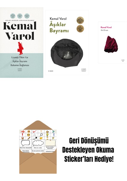 Aşklar, Hevesler, Ayrılıklar Üçlemesi (Ciltli) + Âşıklar Bayramı + Kin Divanı + Okuma Sticker'ları