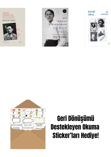 Nazım Hikmet’in Yolculuğu + Bir Roman Kahramanı Orhan Veli (Ciltli) + Şiir Hikâyeleri + Okuma Sticker'ları