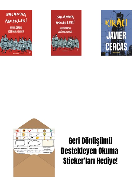 Salamina Askerleri (Çizgi Roman) + Salamina Askerleri (Çizgi Roman - Ciltli) + Kiracı + Okuma Sticker'ları