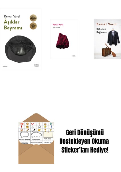 Âşıklar Bayramı + Kin Divanı + Babamın Bağlaması (Ciltli) + Okuma Sticker'ları