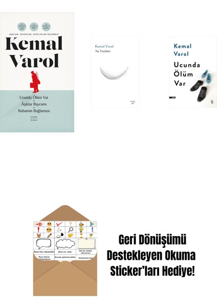 Aşklar, Hevesler, Ayrılıklar Üçlemesi (Ciltli) + Yas Yüzükleri + Ucunda Ölüm Var + Okuma Sticker'ları