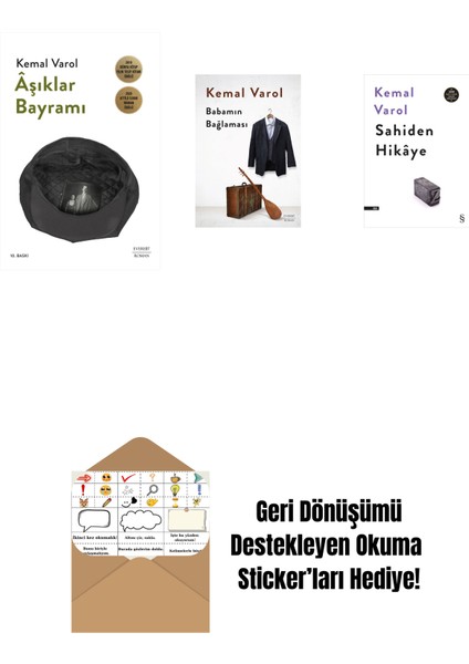 Âşıklar Bayramı + Babamın Bağlaması (Ciltli) + Sahiden Hikâye + Okuma Sticker'ları