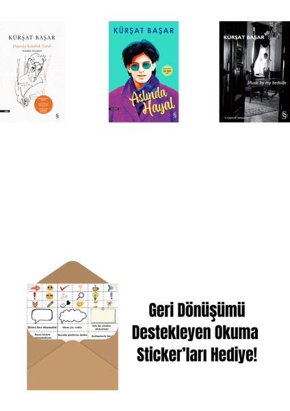 Dışarda Kötülük Vardı (Ciltli) + Aslında Hayal + Music By My Bedside + Okuma Sticker'ları