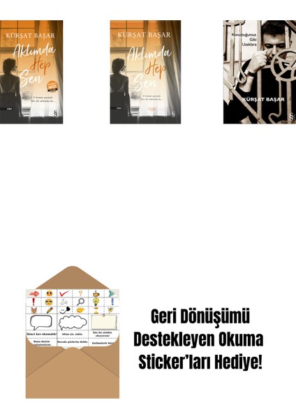 Aklımda Hep Sen (Midi Boy) + Aklımda Hep Sen + Konuştuğumuz Gibi Uzaklara + Okuma Sticker'ları