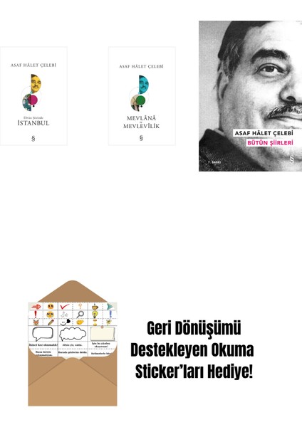 Divan Şiirinde Istanbul + Mevlana ve Mevlevilik + Asaf Hâlet Çelebi - Bütün Şiirleri + Okuma Sticker'ları