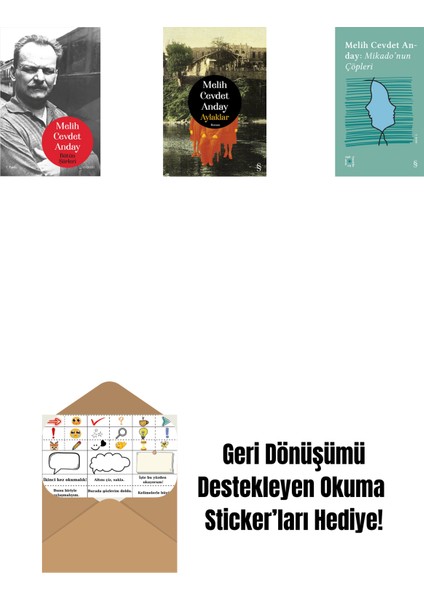 Melih Cevdet Anday - Bütün Şiirleri (Ciltli) + Aylaklar (Ciltli) + Everest Açıkhava 3 - Mikado’nun Çöpleri + Okuma Sticker'ları