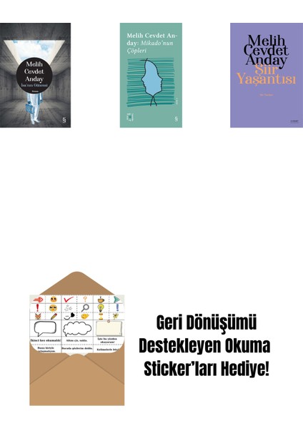 Isa’nın Güncesi (Ciltli) + Everest Açıkhava 3 - Mikado’nun Çöpleri + Şiir Yaşantısı - Şiir Yazıları + Okuma Sticker'ları