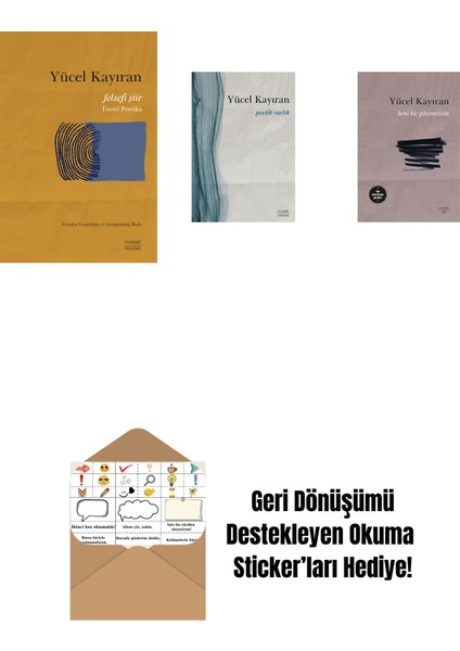 Felsefi Şiir - Tinsel Poetika + Poetik Varlık + Beni Hiç Göremezsin + Okuma Sticker'ları