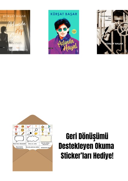 Aklımda Hep Sen + Aslında Hayal + Konuştuğumuz Gibi Uzaklara + Okuma Sticker'ları