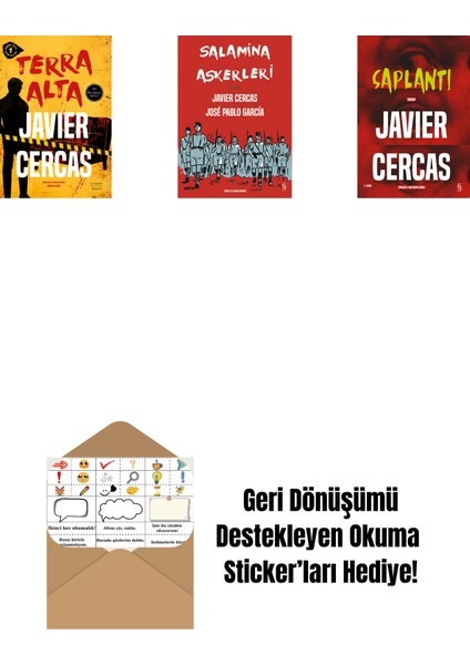 Terra Alta + Salamina Askerleri (Çizgi Roman) + Saplantı + Okuma Sticker'ları