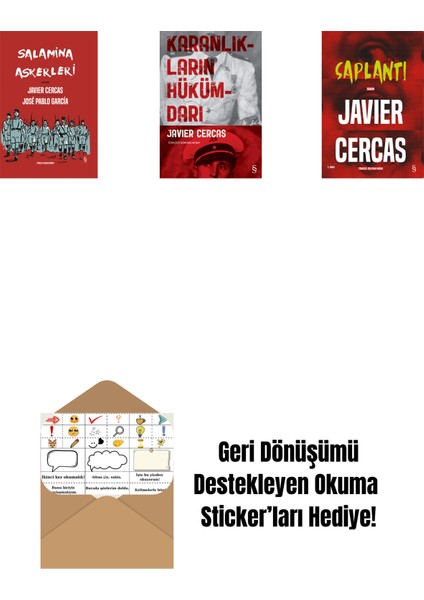 Salamina Askerleri (Çizgi Roman - Ciltli) + Karanlıkların Hükümdarı + Saplantı + Okuma Sticker'ları