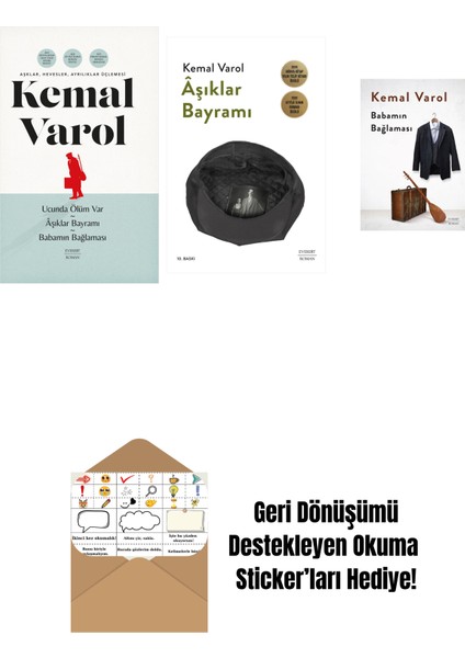 Aşklar, Hevesler, Ayrılıklar Üçlemesi (Ciltli) + Âşıklar Bayramı + Babamın Bağlaması (Ciltli) + Okuma Sticker'ları