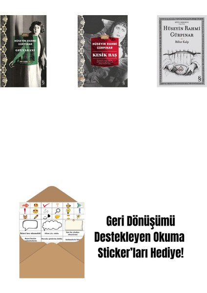 Gulyabani (Cep Boy) + Kesik Baş (Günümüz Türkçesiyle) + Billur Kalp + Okuma Sticker'ları