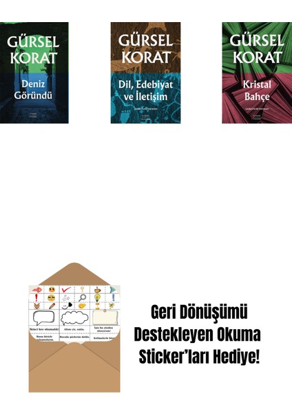 Deniz Göründü + Dil, Edebiyat ve Iletişim + Kristal Bahçe + Okuma Sticker'ları