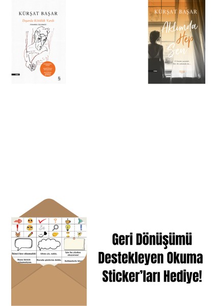 Dışarda Kötülük Vardı (Ciltli) + Aklımda Hep Sen + Okuma Sticker'ları
