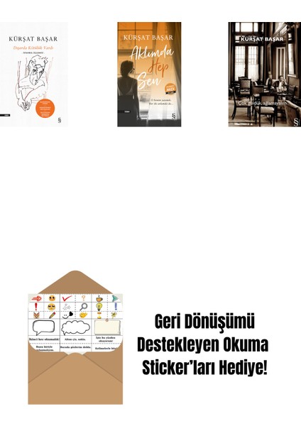Dışarda Kötülük Vardı (Ciltli) + Aklımda Hep Sen (Midi Boy) + Çok Güldük, Ağlamayalım + Okuma Sticker'ları