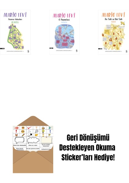 Pazarın Yalnızları Beyoğlu + O Pazartesi Eminönü + Bu Salı ve Her Salı Şişli + Okuma Sticker'ları