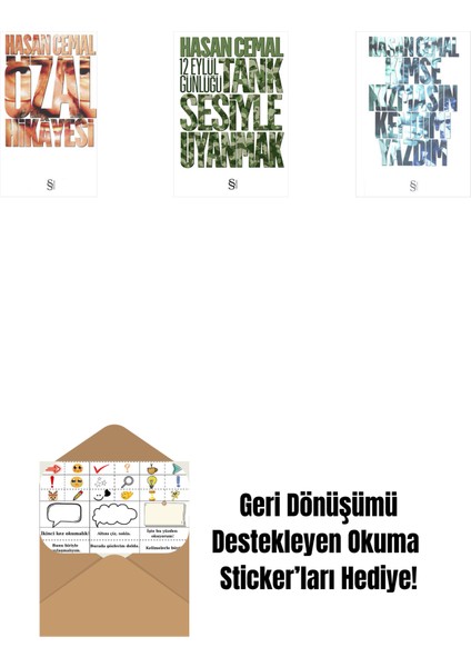 Özal Hikâyesi + Tank Sesiyle Uyanmak + Kimse Kızmasın Kendimi Yazdım + Okuma Sticker'ları