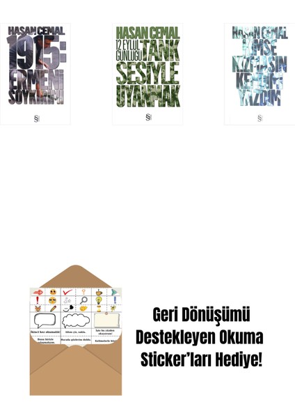 1915: Ermeni Soykırımı + Tank Sesiyle Uyanmak + Kimse Kızmasın Kendimi Yazdım + Okuma Sticker'ları