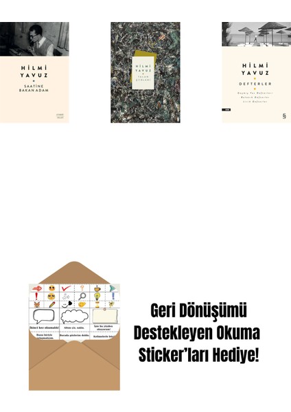 Saatine Bakan Adam + Talan Şiirleri + Defterler + Okuma Sticker'ları