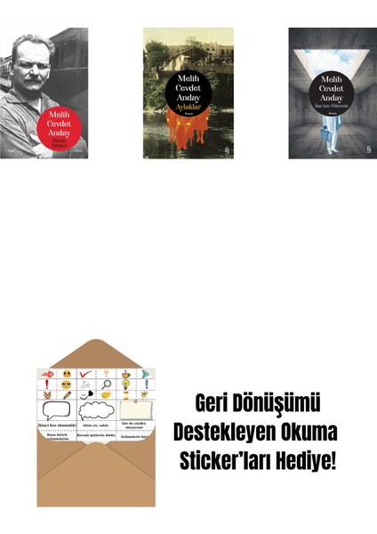 Melih Cevdet Anday - Bütün Şiirleri (Ciltli) + Aylaklar (Ciltli) + Isa’nın Güncesi (Ciltli) + Okuma Sticker'ları