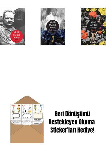 Melih Cevdet Anday - Bütün Şiirleri + Gizli Emir (Ciltli) + Raziye (Ciltli) + Okuma Sticker'ları