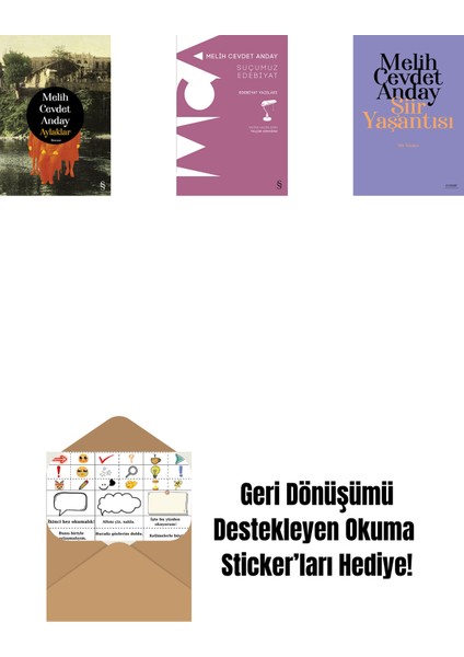 Aylaklar (Ciltli) + Suçumuz Edebiyat + Şiir Yaşantısı - Şiir Yazıları + Okuma Sticker'ları