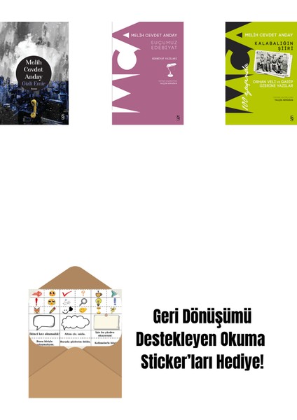 Gizli Emir (Ciltli) + Suçumuz Edebiyat + Kalabalığın Şiiri + Okuma Sticker'ları