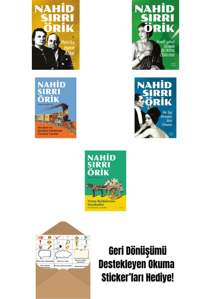 Nahid Sırrı Örik 5 Kitap Set + Okuma Sticker'ları