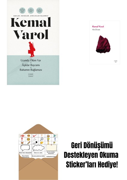 Aşklar, Hevesler, Ayrılıklar Üçlemesi (Ciltli) + Kin Divanı + Okuma Sticker'ları