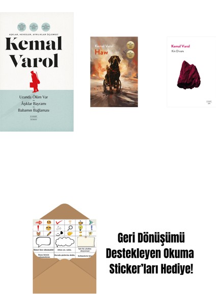 Aşklar, Hevesler, Ayrılıklar Üçlemesi (Ciltli) + Haw + Kin Divanı + Okuma Sticker'ları