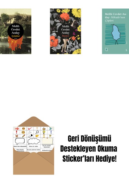 Aylaklar (Ciltli) + Raziye (Ciltli) + Everest Açıkhava 3 - Mikado’nun Çöpleri + Okuma Sticker'ları