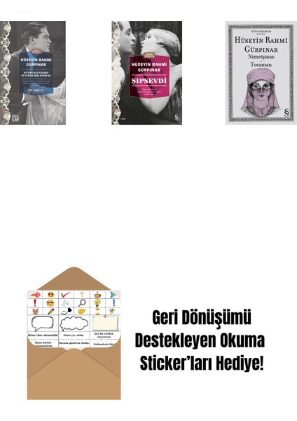 Kuyrukluyıldız Altında Bir Izdivaç (Cep Boy) + Şıpsevdi (Günümüz Türkçesiyle) + Nimetşinas - Toraman + Okuma Sticker'ları