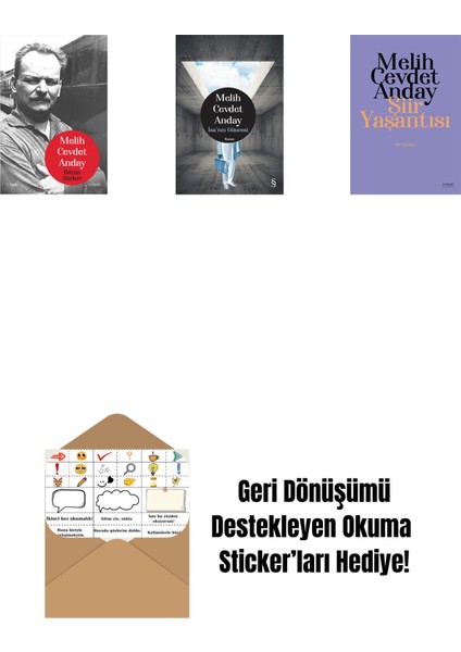 Melih Cevdet Anday - Bütün Şiirleri (Ciltli) + Isa’nın Güncesi (Ciltli) + Şiir Yaşantısı - Şiir Yazıları + Okuma Sticker'ları